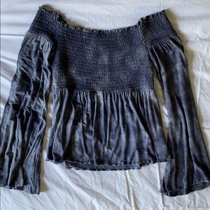 American eagle dark blue tie dye long sleeve S